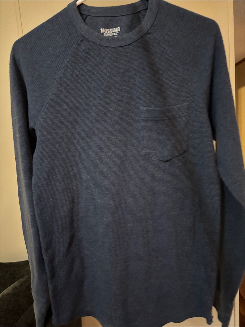 Mossimo Supply Co. Dark Blue Long Sleeve Pocket Tee